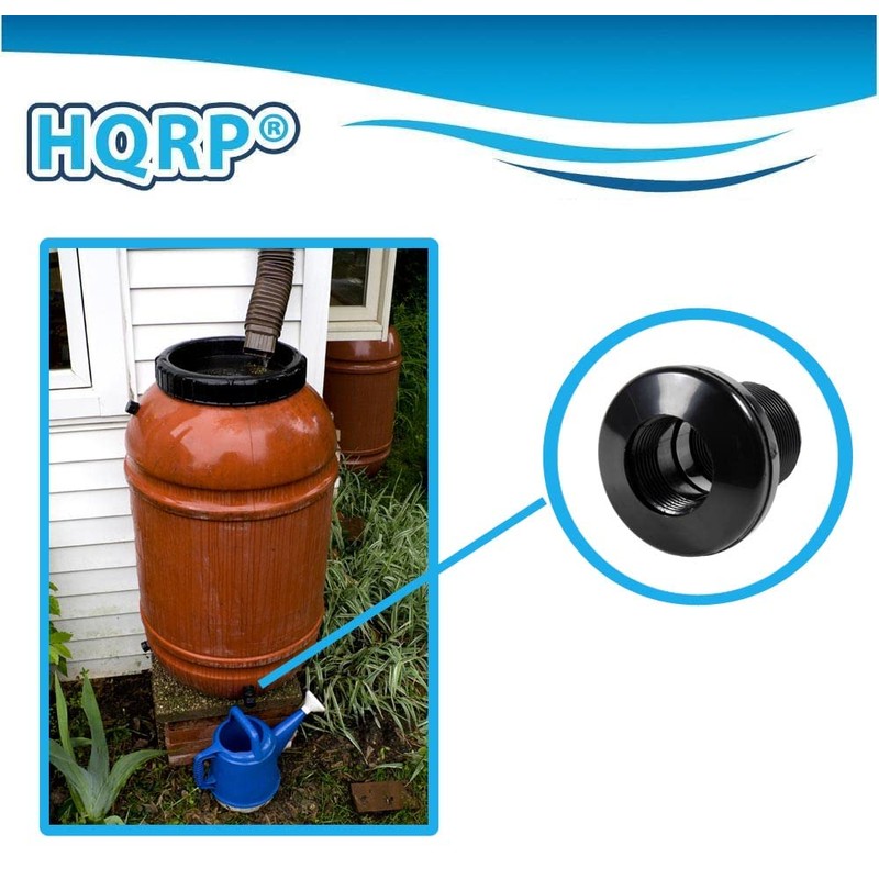 HQRP 2-Pack 3/4" ABS Bulkhead Fitting Double Threaded Water Tank
