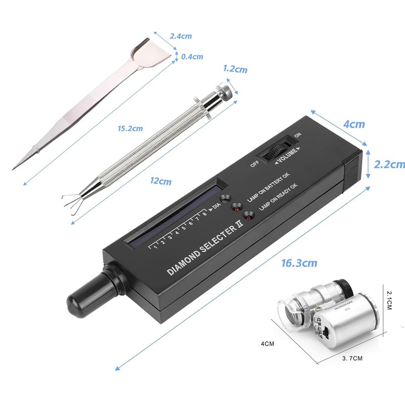 Diamond Tester, Professional Jewelers' Gemstone Detector, High Accuracy Diamond Checker