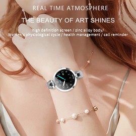 Smart Watch for Women,Waterproof Fitness Tracker for Android iOS Luxury Rose Gold Crystal Smart Bracelet Calorie Counter Pedometer Call Message Reminder Sleep Tracker, gold, fitness