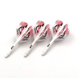 CUESOUL ROST Integrated Dart Shaft and Flights,big wing shape,Set of 3 pcs Beauty Pattern(CSAK-5MN8-L)