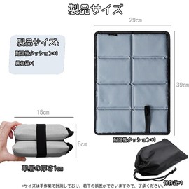 Folding Cushion, Sauna Mat, Leisure Seat, For 1 Person Thick, 0.4 inches (1.0 cm), Oxford Fabric, Zafu Outdoor Activities, Lightweight, Waterproof, Moisture-Proof, Easy to Carry, Climbing, Camping