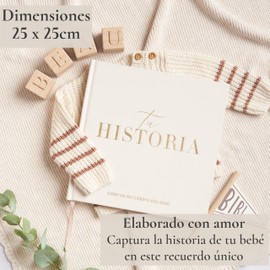 Baby Memory Book - New Baby Photo Album - Scrapbook Diary and Baby Book Baby Gift 132 Pages 10x15 & 13x18cm Cream