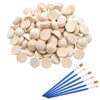 120 pcs Half Wood Balls 15mm Unfinished Half Wooden Balls
