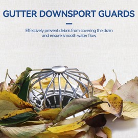 Cyrank Protector de canaletas, Protectores de bajante, colador de Filtro, Protectores de Drenaje de Globo Grande, Detiene el Bloqueo para Evitar Que el Bloqueo Deje residuos(75)