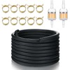 Pangda 20 ft x 3/8 Inch Fuel Line Set, 6 Meter/ 20 Feet Fuel Line with 2 Pcs Filters and 10 Pcs Hose Clamps for Small Engine