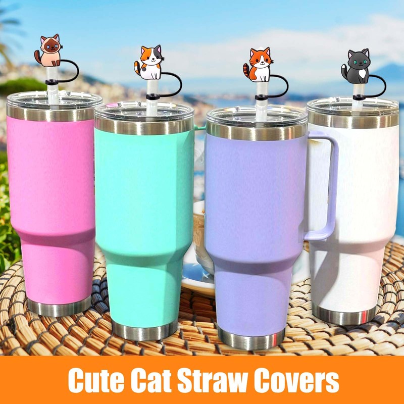 XANGNIER Cute Silicone Straw Cover Cap for YETI Cup,6 Pcs