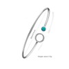 GW Bracelet Girls 925 Sterling Silver Bangle with Turquoise for