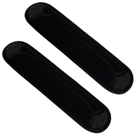 2 Pack Universal Shoulder Pads with Ultra Thick Memory Foam for Bags, Luggage and Shoulder Bags, Long, Non-Slip, Breathable, Black, Good Stress Relief, Comfort and Durability