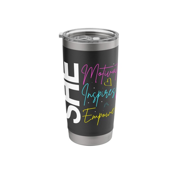 She Motivates Inspires Empowers International Women's Day Stainless Steel Insulated