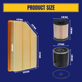 TP1015 Fuel Filter PF26 Oil Filter A3248C 84554703 Engine Air Filter for GMC Sierra 2500 HD 3500 HD Engine 20-24 for Chevy Silverado 2500 HD 3500 HD 20-24 for Duramax 6.6L Diesel