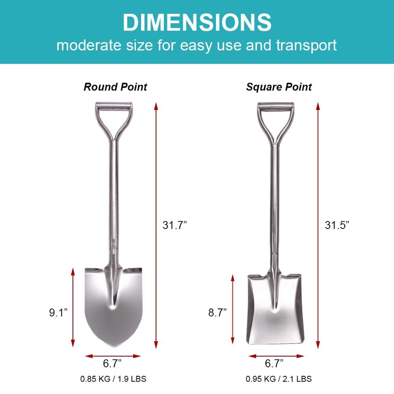 31.5 Inch Short Garden Shovel for Digging in The Yard,