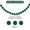 PATIKIL 4個のポンポンガーランド、6.5フィートの装飾用ハンギングガーランドボールバナー、20個のフェルトボール付き、ハロウィン感謝祭クリスマス結婚式誕生日パーティールームデコレーション、ダーク緑