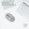 TECHZONE Mouse Inalámbrico con Click Silencioso 4 Botones Tecnología USB