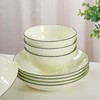 8 Piece Porcelain Dinnerware Set, Premium Plates and Bowls Sets,Modern