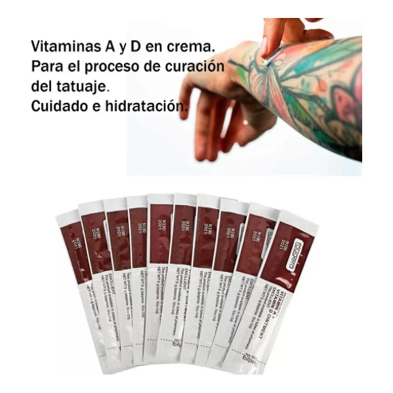 Fougera Vitamina A Y D Con 50 Pzs Para Tatuaje