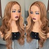 ZAVIDE Honey Blonde Lace Front Wig Body Wave Synthetic Wig