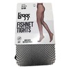 L'eggs Women's Fishnet Stockings, Black, Large
