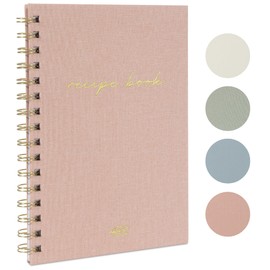ZICOTO Aesthetic Blank Recipe Book with Linen Cover - The Perfect Recipe Notebook to Write in Your Own Recipes - Beautiful Blank Cookbook to Organize Your Recipes