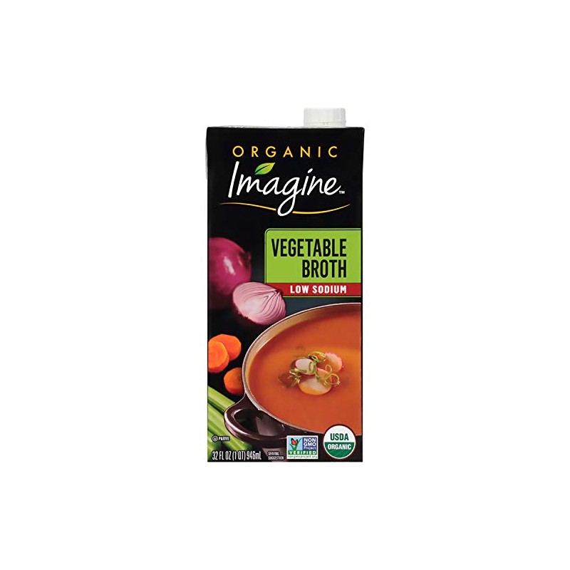 Imagine Organic Low Sodium Broth, Vegetable, 32 Oz