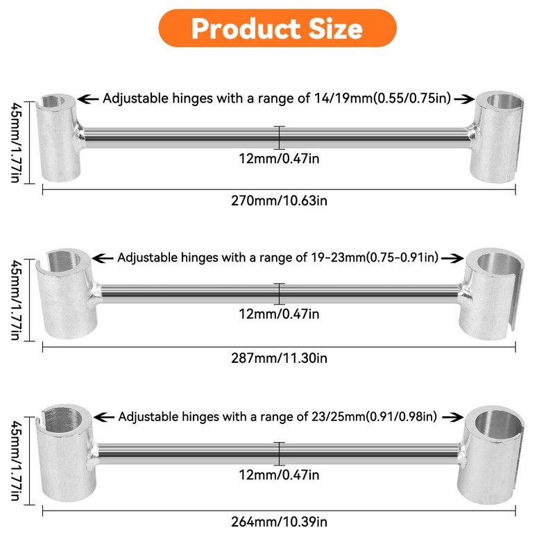 Makerfire Door Hinge Adjustment Tool (23-25mm), Hinge Gap Adjusting Wrench,
