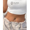OUFER Body Piercing Titanium Internally Belly Bars Navel Piercing 14G