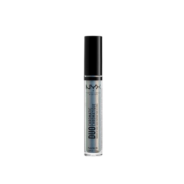 NYX PROFESSIONAL MAKEUP Duo Chromatic Lip Gloss - Day Club, Light Blue Base With Pink/Lavender Duo Chromatic Pearl