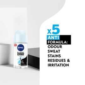 NIVEA NIVEA Black & White Invisible Fresh Roll-on, 6er Pack (6 x 50 ml)