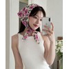 Collet Vintage Flower Bandana Hair Scarf Handkerchief [Pink] with UV
