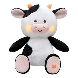 Magic Years 10 inch Musical Light Up Cow Toy for Baby, Plays Twinkle, Twinkle Little Star, Black and White Cow, Farm