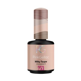 Pink Gellac Shellac Gel Nail Polish 15 ml for UV LED Lamp 253 Milky Taupe Pink Gel Nail Polish for UV Nail Lamp Pink LED Nail Polish Gel Polish