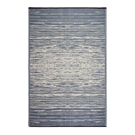 Fab Habitat Reversible Rugs - Indoor or Outdoor Use - Stain Resistant, Easy to Clean Weather Resistant Floor Mats - Brooklyn - Blue (5' x 8')