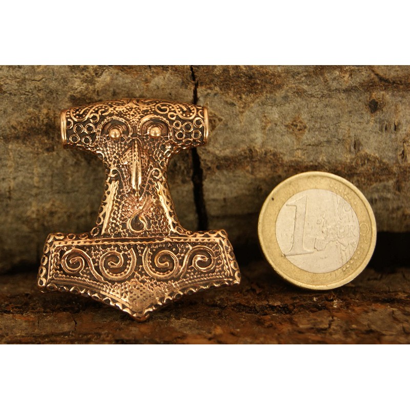 Kiss of Leather Thor's Hammer Pendant Bronze No. 57, Bronze,