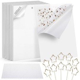 100 Pcs Gnat Sticky Traps for Plants, Transparent Double Sided Indoor Outdoor Pest Control for Fungus Gnats, Fruit Flies, Whiteflies, Aphids & Leaf Miners, Includes 10 Card Clips & 100 Twist Ties