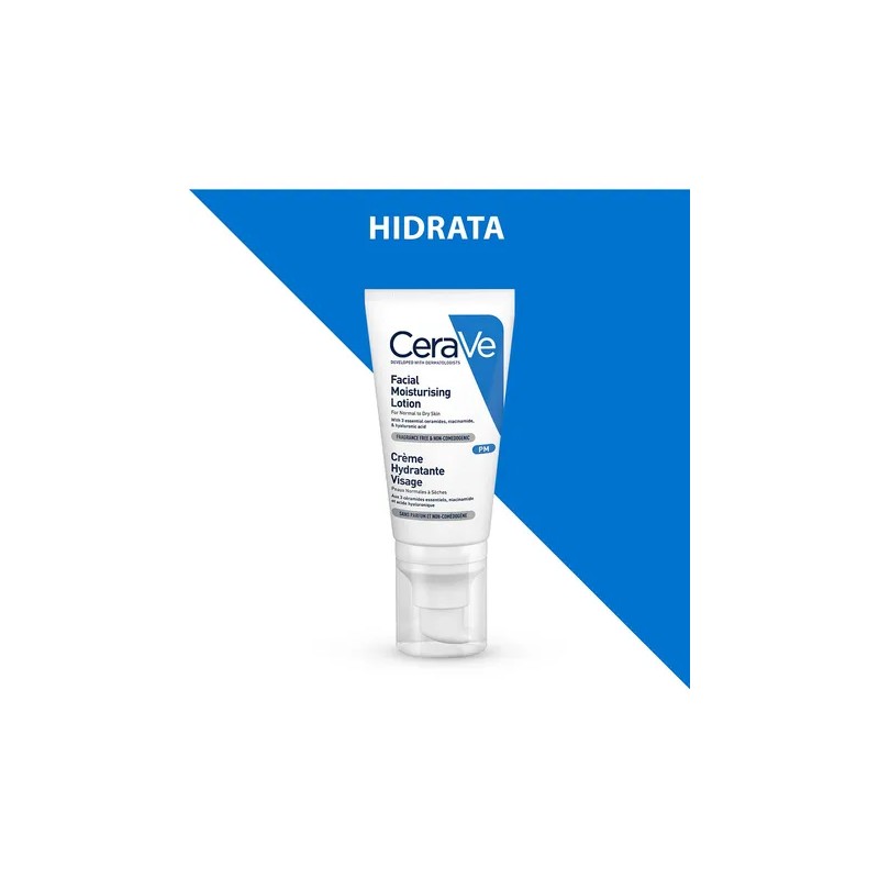 CeraVe Loción Hidratante para Rostro Noche | 52mL para Piel