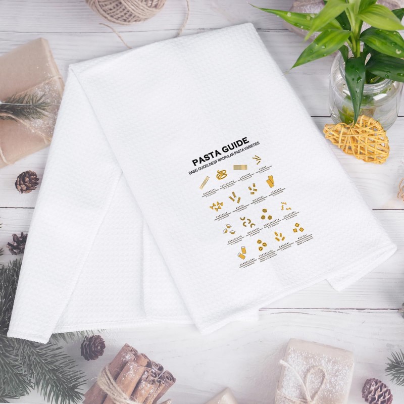 Italian Pasta Guide Gift Pasta Guide Kitchen Towel Pasta Maker