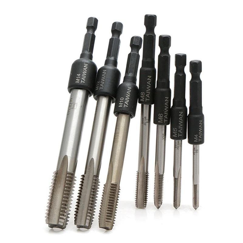 Secretary 7-Piece Socket Screwdriver, Hex Shank Driver, Tap Adapters, Hex
