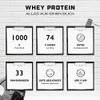 Whey Protein Pulver - 1000 g (Schokolade Karamell) - Mit
