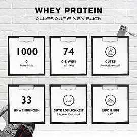 Whey Protein Pulver - 1000 g (Schokolade Karamell) - Mit Isolate Anteil - Instant l√∂sliches Eiweiss Protein Pulver mit BCAA & EAA - German Elite Nutrition