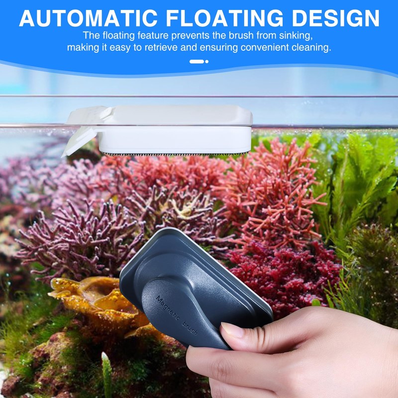 fishkeeper Aquarium Strong Magnetic Glass Cleaner Brush, Fish Tank Algae