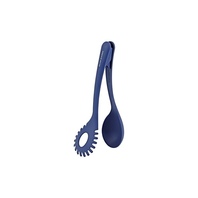 DELISH KITCHEN G-5072 Pearl Metal Tongs, Navy, 9.8 inches (25