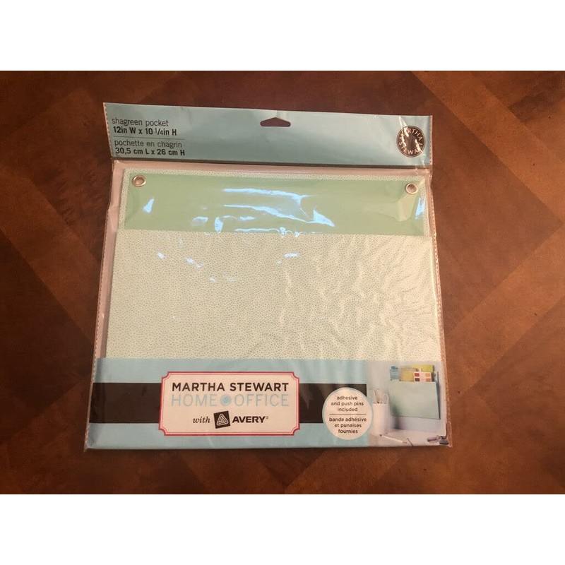 Martha Stewart Home Office with Avery Large Shagreen Pockets, 12"