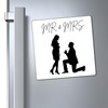 Magnet-Mr & Mrs Wedding Gift-BerkeleyDesigns - size: 3" × 3"