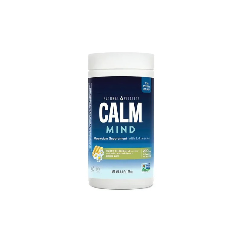 Natural Vitality Calm Suplemento Magnesio Miel Manzanilla Antiestrés 168g