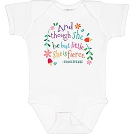 inktastic She Is Fierce Funny Shakespeare Quote Baby Bodysuit 12 Months 0020 White 2aead