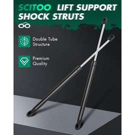 SCITOO 6659 18.03Inch Lift Supports Fit for Dodge Ram 1500 2009-2010,for Ram 1500 2011-2017,for Ram 2500 2011-2017,for Ram 3500 2016-2017 Front Left and Right Hood Shock Struts 2pcs