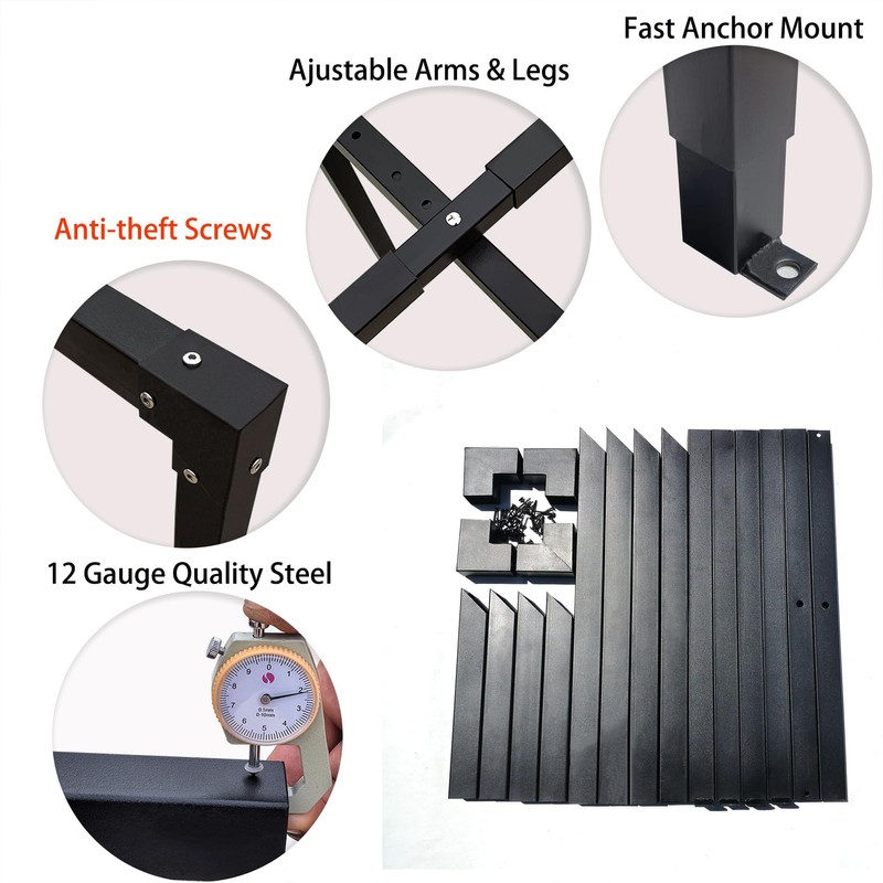 Nuwovwo AC Security Cage, Adjustable Height and Width, Steel Air