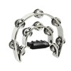 ENNBOM Metal Jingles Hand Held Tambourine Double Row Tambourine for
