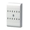 Leviton 49687-W 15 Amp, 125 Volt, 2-Wire, 6-Outlet Adapter, White