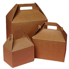 Mini Kraft Gable Boxes 4 X 2-1/2 X 2-1/2 | Quantity: 10 Width 2 1/2