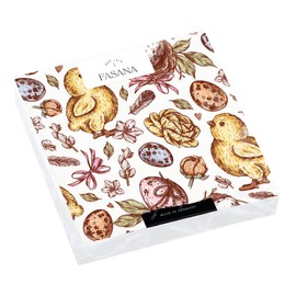 20 Napkins Spring in Vintage Style Chicks Eggs Easter Table Decoration Decoupage Decoupage Decoupage 33 x 33 cm
